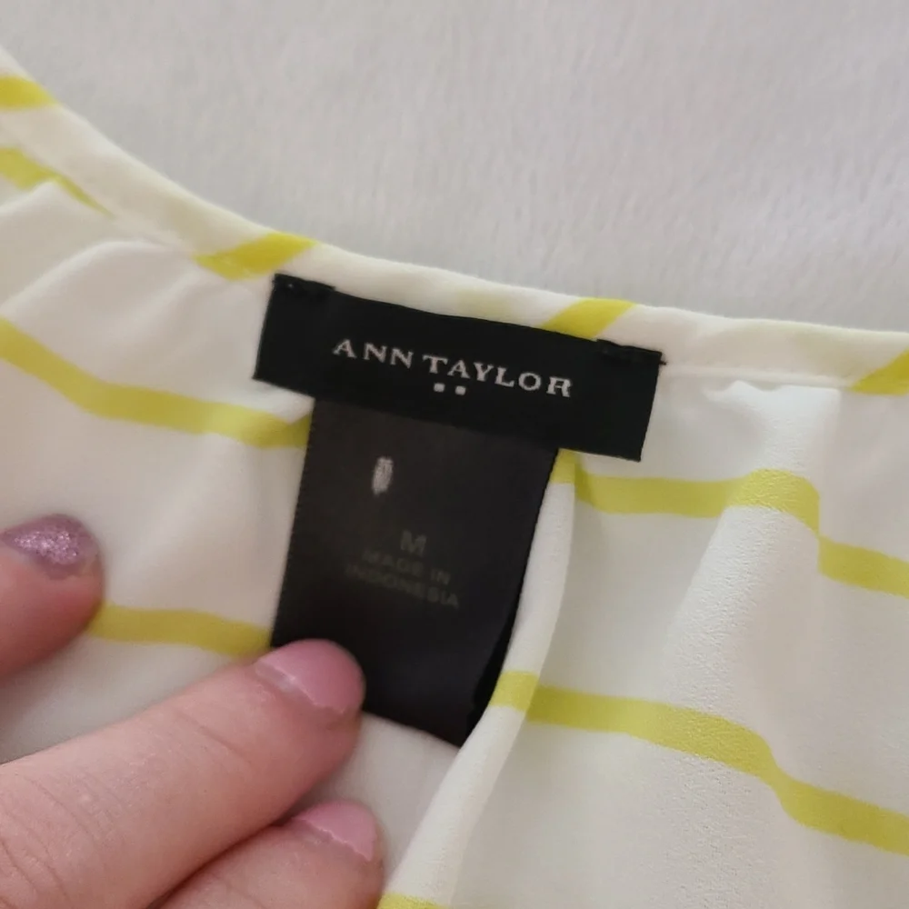 ANN TAYLOR Stripped Tank Top With Pockets - Picture 10 of 13